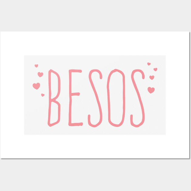 Besos - Kisses - Pink design Wall Art by verde